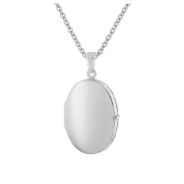trendor 28382 Women's Necklace With Locket Rhodium-Plated 925 Silver