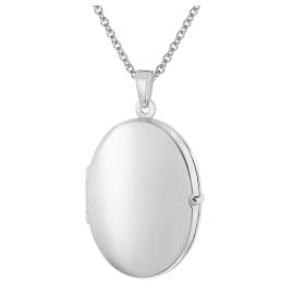trendor 28384 Women's Locket Necklace Rhodium-Plated 925 Silver