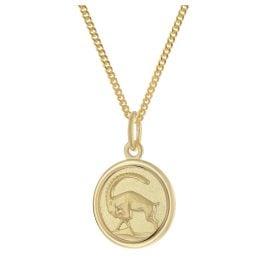 trendor 28468-01 Kinder Sternzeichen Steinbock Gold 333 mit vergoldeter Kette