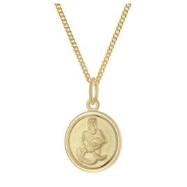trendor 28468-02 Kinder Sternzeichen Wassermann Gold 333 mit vergoldeter Kette
