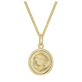 trendor 28468-03 Kinder Sternzeichen Fische Gold 333 mit vergoldeter Kette