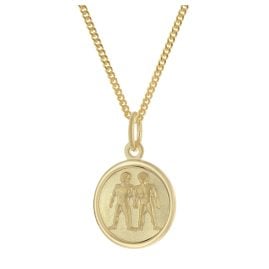 trendor 28468-06 Kinder Sternzeichen Zwilling Gold 333 mit vergoldeter Kette