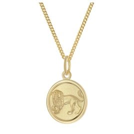 trendor 28468-08 Kinder Sternzeichen Löwe Gold 333 mit vergoldeter Kette