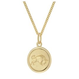 trendor 28468-05 Kinder Sternzeichen Stier Gold 333 mit vergoldeter Kette