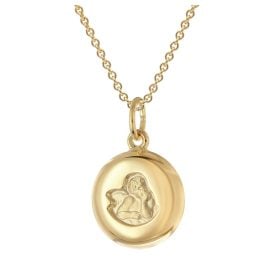 trendor 28582 Kinder Engel-Anhänger Gold 333/8K Mit Vergoldeter Silberkette
