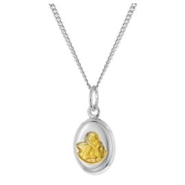 trendor 28600 Kinder-Halskette Mit Amor Engel-Anhänger 925 Silber
