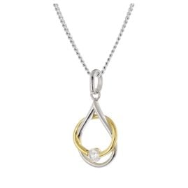 trendor 28542 Girls's Necklace With Pendant 925 Silver Two-Colour