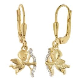 trendor 28546 Women's Dangle Earrings 925 Silver Gold-Plated