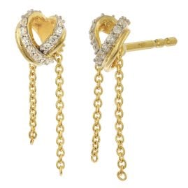 trendor 28549 Women's Stud Earrings Gold-Plated 925 Silver