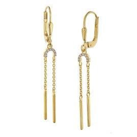 trendor 28497 Women's Dangle Earrings Gold-Plated 925 Silver