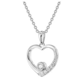 trendor 28418 Women's Heart Pendant Necklace 925 Silver