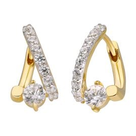 trendor 28496 Women's Hoop Earrings Gold-Plated 925 Silver