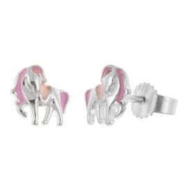 trendor 28501 Girls' Stud Earrings 925 Silver Horse