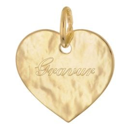 trendor 28492 Herz-Anhänger mit Namen Gold 333 (8 Karat) Gravurplatte Ø 14 mm