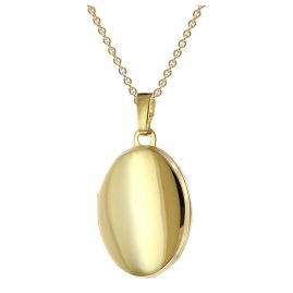 trendor 28963 Locket Pendant 333/8K Gold With Gold-Plated Silver Chain