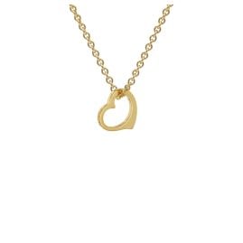 trendor 28965 Heart Pendant 333 Gold with Gold-Plated Silver Chain For Girls