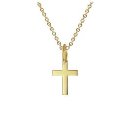 trendor 28967 Children's Cross Pendant 333 Gold With Gold-Plated Silver Chain