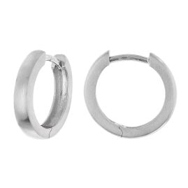 trendor 28976 Creolen für Damen und Herren Silber Matt Ø 15 mm