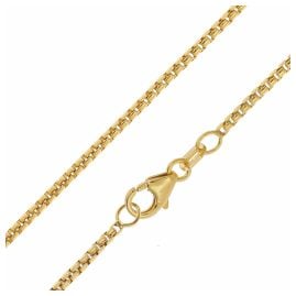 trendor 28970 Damen-Kette 925 Silber Vergoldet Runde Veneziakette 1,5 mm