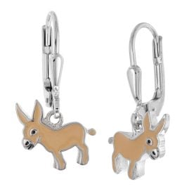 trendor 21095 Kinder-Ohrringe Silber 925 Ohrhänger Esel