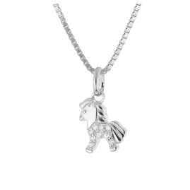 trendor 21098 Children's Necklace 925 Silver With Horse Pendant