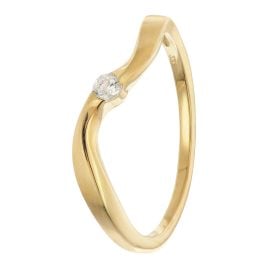 trendor 21148 Damenring Gold 333/8K mit Zirkonia