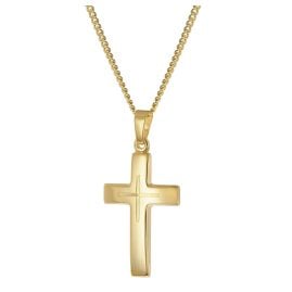 trendor 21158 Cross Pendant Gold 333 (8K) with Gold-Plated Silver Chain