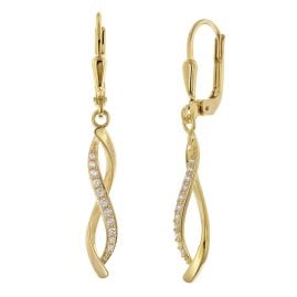 trendor 21202 Women's Drop Earrings Gold Plated 925 Sterling Silver