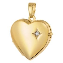 trendor 21214 Locket Heart Pendant Gold Plated 925 Sterling Silver