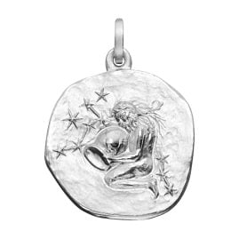 trendor 21218-02 Aquarius Zodiac Sign 925 Silver Pendant Ø 16 mm
