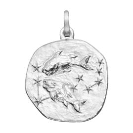 trendor 21218-03 Pisces Zodiac Sign 925 Silver Pendant Ø 16 mm