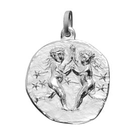 trendor 21218-06 Gemini Zodiac Sign 925 Silver Pendant Ø 16 mm