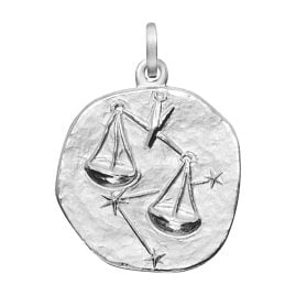 trendor 21218-10 Libra Zodiac Sign 925 Silver Pendant Ø 16 mm