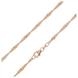 trendor 21234 Damen-Halskette 925 Silber Rosé Vergoldet Singapur-Collier