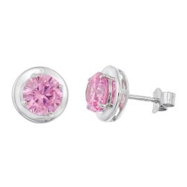trendor 21326-20 Women's Stud Earrings with 925 Silver Synth. Topaz