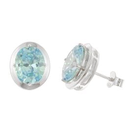 trendor 21340-03 Damen-Ohrringe 925 Silber Zirkonia-Ohrstecker Swiss Blau