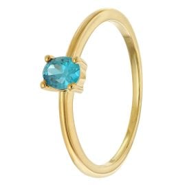 trendor 21370-04 Women's Ring 333 Gold (8k) Oval Cubic Zirconia London Blue