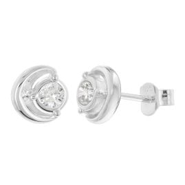 trendor 21422-01 Damen Ohrringe 925 Silber Ohrstecker Zirkonia