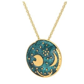 trendor 21454 Ladies' Necklace Sky Disc Of Nebra Silver Green/Gold ⌀20 mm