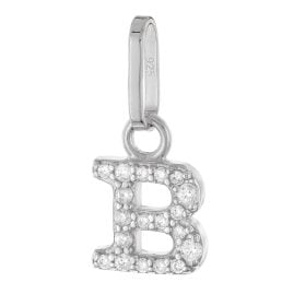 trendor 21270-B Buchstaben-Anhänger B 925 Silber Rhodiniert