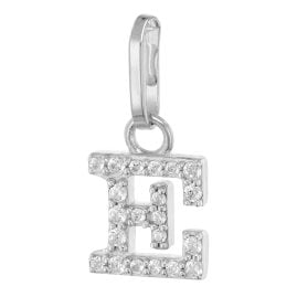 trendor 21270-E Letter E Pendant Rhodium Plated 925 Silver