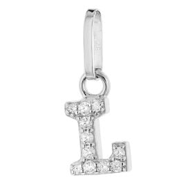 trendor 21270-L Letter L Pendant Rhodium Plated 925 Silver