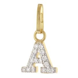 trendor 21284-A Buchstaben-Anhänger A 925 Silber Vergoldet