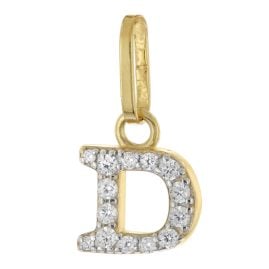 trendor 21284-D Letter D Pendant Gold Plated 925 Silver