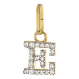 trendor 21284-E Buchstaben-Anhänger E 925 Silber Vergoldet