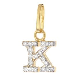 trendor 21284-K Buchstaben-Anhänger K 925 Silber Vergoldet