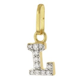 trendor 21284-L Buchstaben-Anhänger L 925 Silber Vergoldet