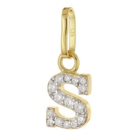 trendor 21284-S Letter S Pendant Gold Plated 925 Silver
