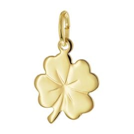 trendor 21552 Kinderschmuck Anhänger Kleeblatt 925 Silber Vergoldet