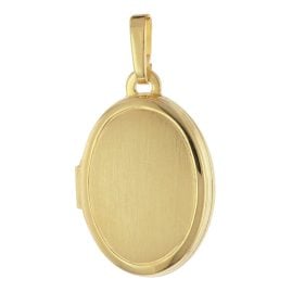 trendor 21568 Ovales Medaillon 925 Silber Vergoldet Anhänger 15x11 mm